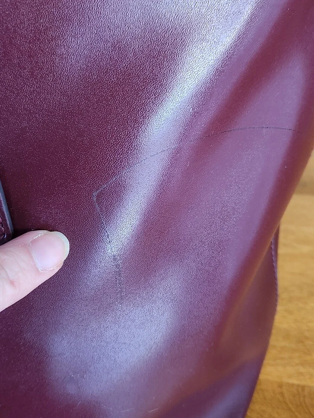kate spade New York Cherrywood Burgundy Leather Tote